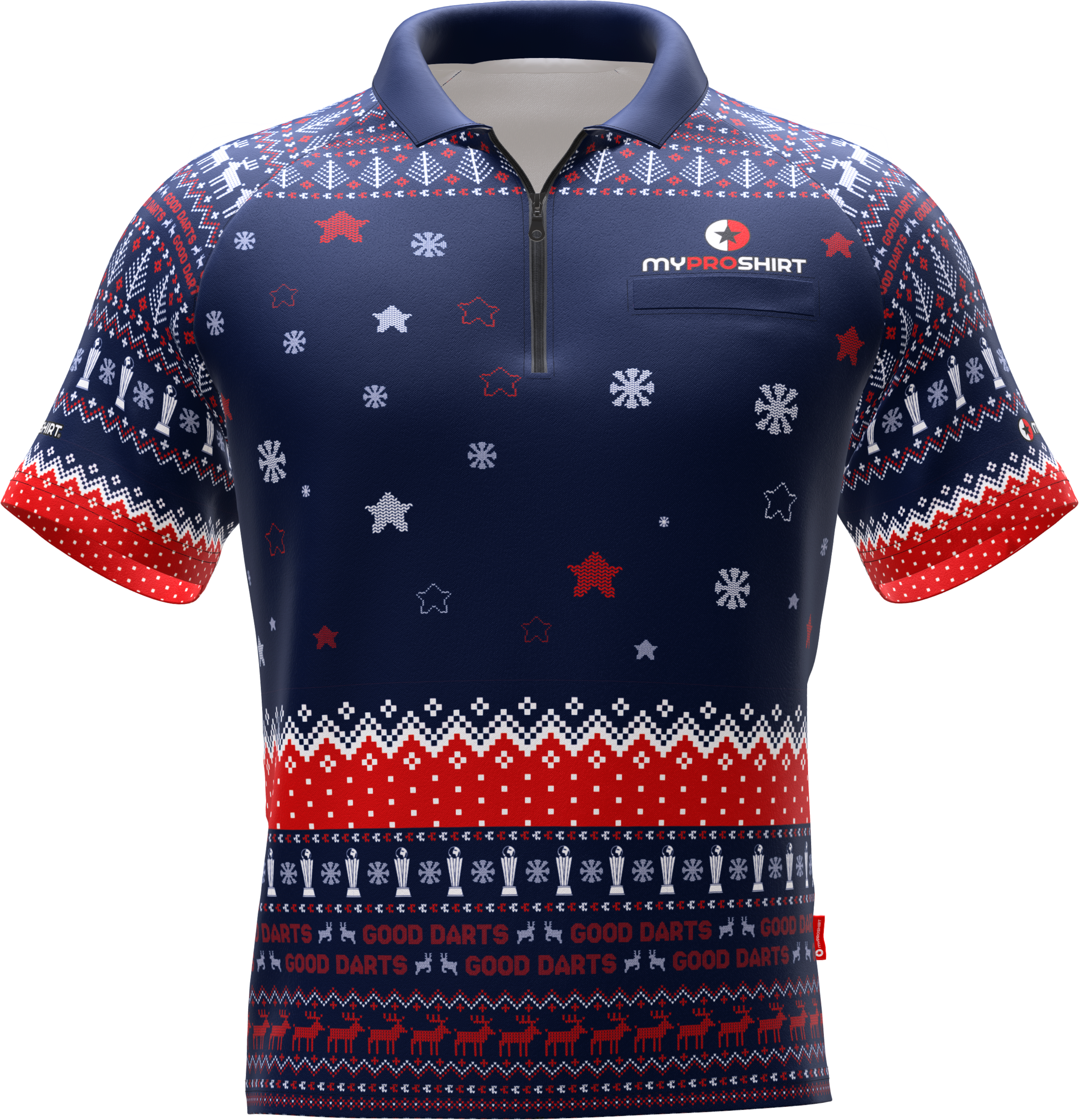 XMAS Dartshirt Dark Blue
