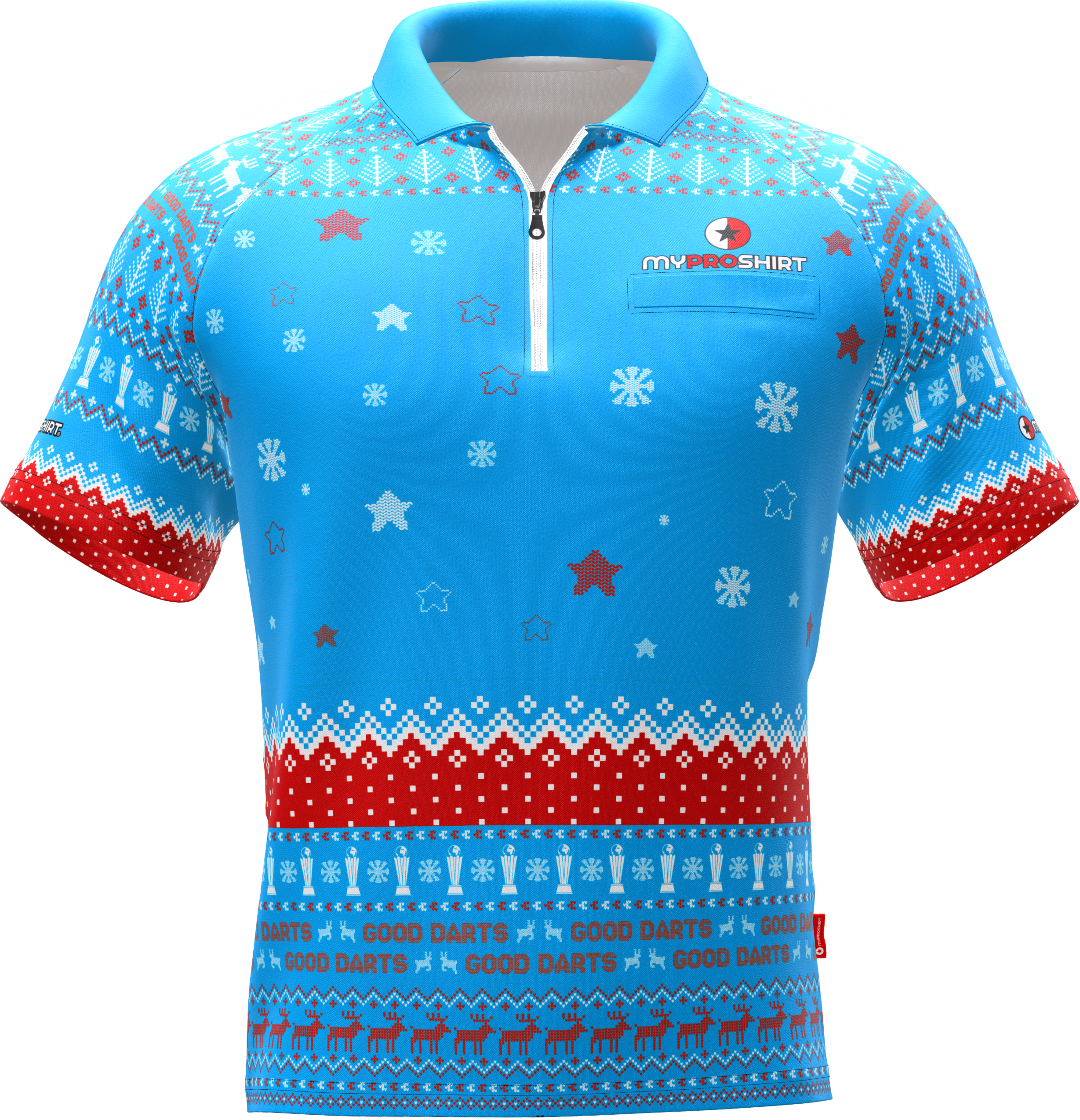 XMAS Dartshirt Light Blue